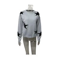 Women's Sweater Long Sleeve Sweaters & Cardigans Jacquard Streetwear Star main image 3