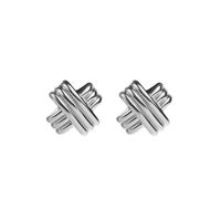 1 Pair Simple Style Geometric Plating Alloy Ear Studs main image 4