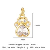 Streetwear Bee Dragonfly Butterfly Copper Plating Inlay Zircon 18k Gold Plated Charms Jewelry Accessories sku image 12