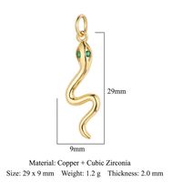 Streetwear Bee Dragonfly Butterfly Copper Plating Inlay Zircon 18k Gold Plated Charms Jewelry Accessories sku image 4