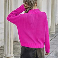 Women's Sweater Long Sleeve Sweaters & Cardigans Streetwear Solid Color main image 3