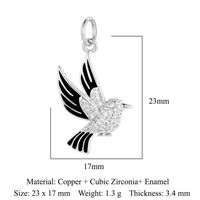 Streetwear Bee Dragonfly Butterfly Copper Plating Inlay Zircon 18k Gold Plated Charms Jewelry Accessories sku image 18