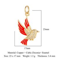 Streetwear Bee Dragonfly Butterfly Copper Plating Inlay Zircon 18k Gold Plated Charms Jewelry Accessories sku image 19