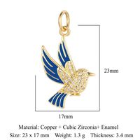 Streetwear Bee Dragonfly Butterfly Copper Plating Inlay Zircon 18k Gold Plated Charms Jewelry Accessories sku image 20