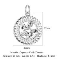 Streetwear Bee Dragonfly Butterfly Copper Plating Inlay Zircon 18k Gold Plated Charms Jewelry Accessories sku image 15