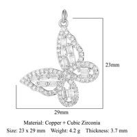 Streetwear Bee Dragonfly Butterfly Copper Plating Inlay Zircon 18k Gold Plated Charms Jewelry Accessories sku image 25