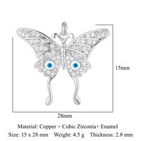 Streetwear Bee Dragonfly Butterfly Copper Plating Inlay Zircon 18k Gold Plated Charms Jewelry Accessories sku image 21
