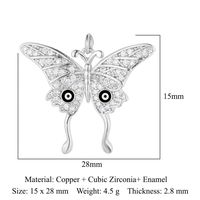 Streetwear Bee Dragonfly Butterfly Copper Plating Inlay Zircon 18k Gold Plated Charms Jewelry Accessories sku image 22