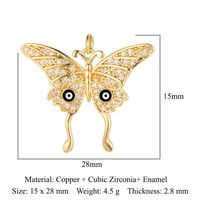 Streetwear Bee Dragonfly Butterfly Copper Plating Inlay Zircon 18k Gold Plated Charms Jewelry Accessories sku image 24