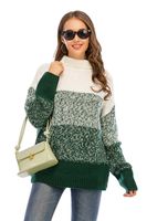 Women's Sweater Long Sleeve Sweaters & Cardigans Rib-knit Casual Simple Style Color Block main image 6