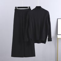 Täglich Frau Lässig Einfacher Stil Einfarbig Angola Viskose Faser Hosen-sets Hosen-sets sku image 3