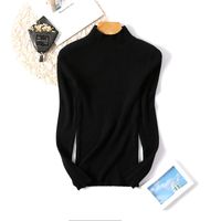 Women's Knitwear Long Sleeve Sweaters & Cardigans Rib-knit Simple Style Solid Color main image 5