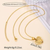 Sweet Letter Stainless Steel Copper Plating Inlay Zircon 18k Gold Plated Pendant Necklace main image 7