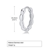 1 Stück Einfacher Stil Bogenknoten Polieren 201 Edelstahl Reif Ohrringe sku image 1