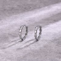 1 Piece Simple Style Bow Knot Polishing 201 Stainless Steel Hoop Earrings main image 7