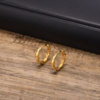 1 Piece Simple Style Bow Knot Polishing 201 Stainless Steel Hoop Earrings main image 3