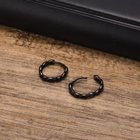 1 Piece Simple Style Bow Knot Polishing 201 Stainless Steel Hoop Earrings main image 2