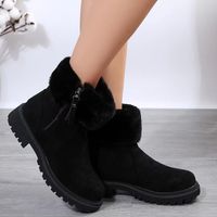 Women's British Style Solid Color Round Toe Martin Boots sku image 12