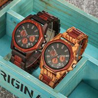 Retro Solid Color Single Folding Buckle Quartz Men's Watches main image 6