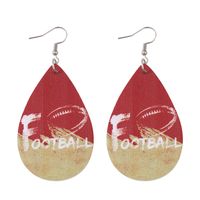 1 Pair Streetwear Water Droplets Pu Leather Drop Earrings main image 2