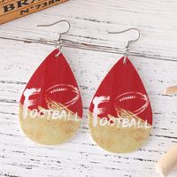 1 Pair Streetwear Water Droplets Pu Leather Drop Earrings main image 5