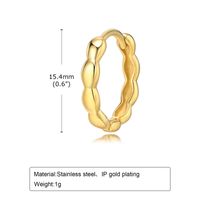 1 Stück Einfacher Stil Bogenknoten Polieren 201 Edelstahl Reif Ohrringe sku image 3