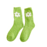 Women's Cute Sweet Flower Polyester Jacquard Crew Socks A Pair main image 4