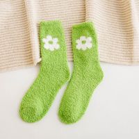 Women's Cute Sweet Flower Polyester Jacquard Crew Socks A Pair sku image 4