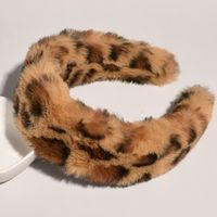 Retro Leopard Plush Hair Band sku image 3