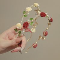 Sweet Flower Imitation Pearl Handmade Hair Band main image 1