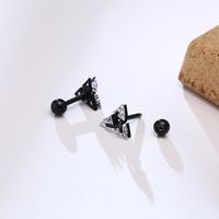 1 Pair Vintage Style Triangle Plating Inlay 304 Stainless Steel Zircon Ear Studs main image 3