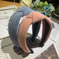 Elegant Simple Style Solid Color Yarn Hair Band main image 3