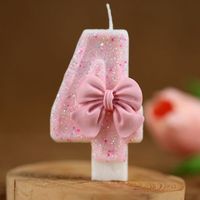 Birthday Cute Sweet Number Bow Knot Paraffin Party Birthday Candle sku image 5