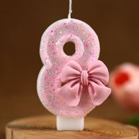 Birthday Cute Sweet Number Bow Knot Paraffin Party Birthday Candle main image 1
