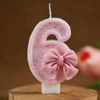 Birthday Cute Sweet Number Bow Knot Paraffin Party Birthday Candle sku image 7
