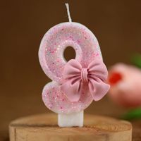 Birthday Cute Sweet Number Bow Knot Paraffin Party Birthday Candle sku image 10