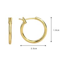 1 Pair Simple Style Classic Style Commute Solid Color Plating Copper 18k Gold Plated Hoop Earrings main image 4