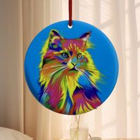 Cute Artistic Cat Arylic Pendant Artificial Decorations main image 2