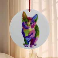 Cute Artistic Cat Arylic Pendant Artificial Decorations main image 4