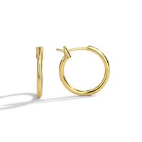 1 Pair Simple Style Classic Style Commute Solid Color Plating Copper 18k Gold Plated Hoop Earrings sku image 3