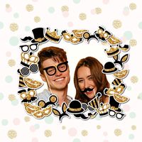 Cute Funny Glasses Paper Wedding Party Photography Props main image 5