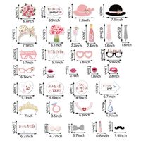 Cute Funny Pastoral Glasses Flower Paper Wedding Party Photography Props main image 4