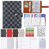 1 Set Solid Color School Pu Leather Paper Novelty Loose Spiral Notebook sku image 2