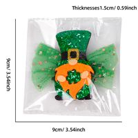 St. Patrick Cartoon Style Cute Exaggerated Four Leaf Clover Gauze Masquerade Party Festival Hairpin main image 4