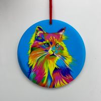 Cute Artistic Cat Arylic Pendant Artificial Decorations sku image 2