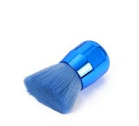 Dame Bleu Or Laine De Nylon Ondulé Poignée En Plastique Pinceaux À Maquillage 1 Pièce sku image 1