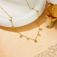 Titanium Steel 18K Gold Plated Elegant Plating Moon Heart Shape Butterfly Zircon Necklace main image 8