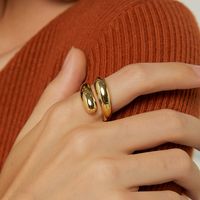 Simple Style Classic Style Commute Solid Color Copper 18k Gold Plated Rose Gold Plated White Gold Plated Open Rings In Bulk main image 5