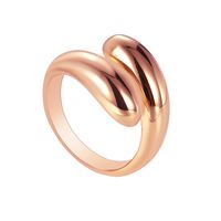 Simple Style Classic Style Commute Solid Color Copper 18k Gold Plated Rose Gold Plated White Gold Plated Open Rings In Bulk main image 4