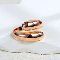 Einfacher Stil Klassischer Stil Pendeln Einfarbig Kupfer 18 Karat Vergoldet Rosengoldbeschichtet Weißgold Plattiert Offener Ring In Masse main image 3